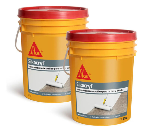 Impermeabilizante Acrílico Sika Sikacryl Amarillo 20l+20l