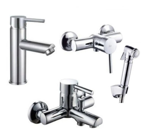 Grifería Baño Lavabo + Ducha Higiénica + Ducha Fas Sorrento