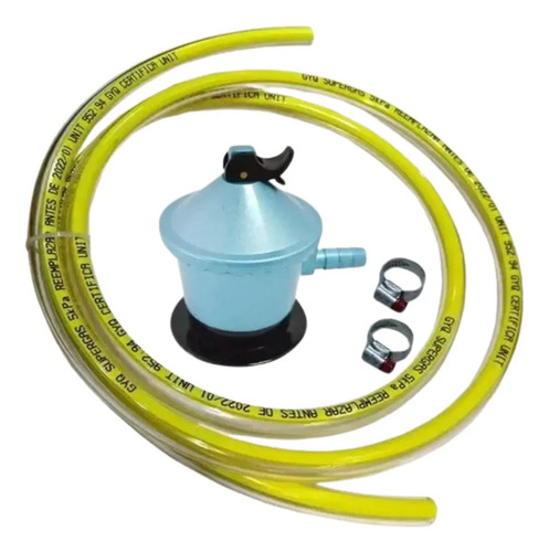 Valvula Para Garrafa 13 Kgs Gold + 2m Manguera + Abrazaderas