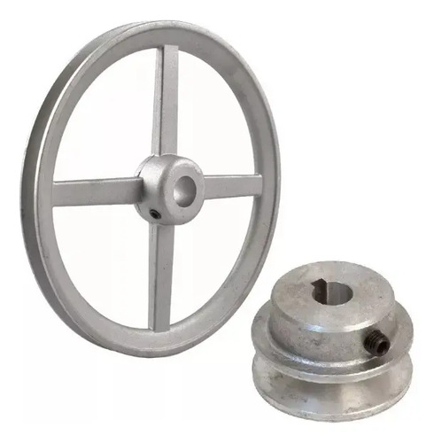 Polea En Aluminio Para Hormigoneras Trompo X2 - 260mm Y 60mm