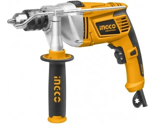 Taladro Percutor Ingco Id11008 1100w Velocidad Variable Color Amarillo Naranja Claro