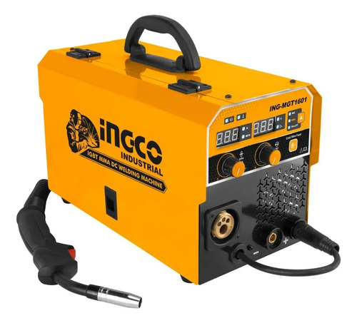 Soldadora Mig Mag Tig Mma Inverter Ingco Mgt1601 Amarillo