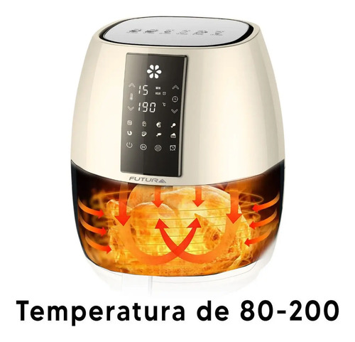 Freidora De Aire Futura Digital 5 L Marfil - Imagen 7