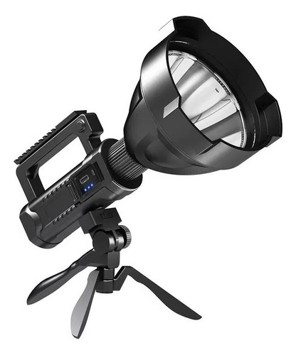 Foco Linterna Led Largo Alcance 600 Metros Usb Trípode Led Color De La Luz Blanco Frio H70 - Imagen 10