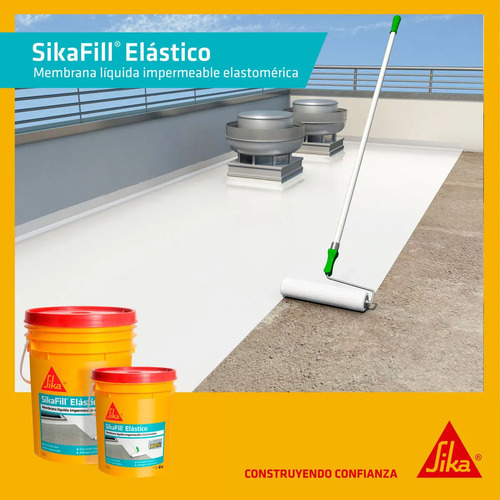 Sikafill Elástico Membrana Liquida Sika 4kg Kirkor - Imagen 3