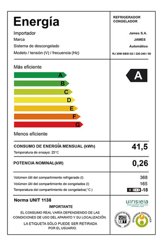 Heladera James Side By Side Rj30 Inverter Dispensador - Imagen 3