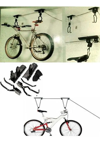 Soporte Para Bici De Techo Con Roldanas Soporta Hasta 20kg.