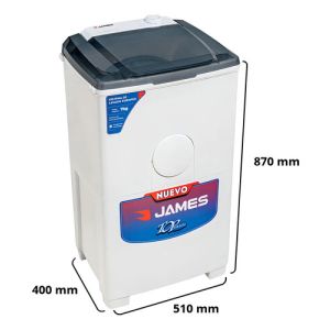 Lavarropas James Top 076 A G2 7kg 9 Programas De Lavado No Centrifuga Blanco