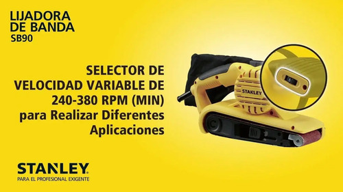 Lijadora De Banda Stanley 720w 75mm X 553mm Profesional!! - Imagen 3