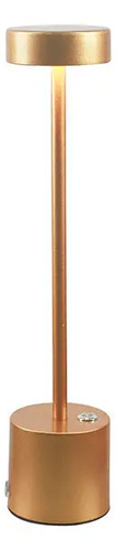 Portátil De Mesa Led Inalámbrica Usb Dorado
