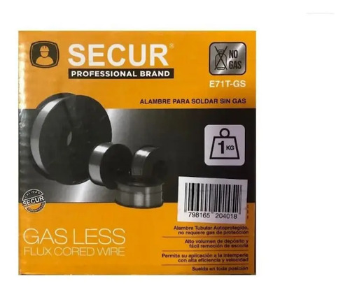 Alambre Mig Secur Para Soldar Sin Gas 1kg 0.8mm