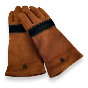 Guantes Cuero Marrón Para Asador Resiste Alta Temperatura Asaparri
