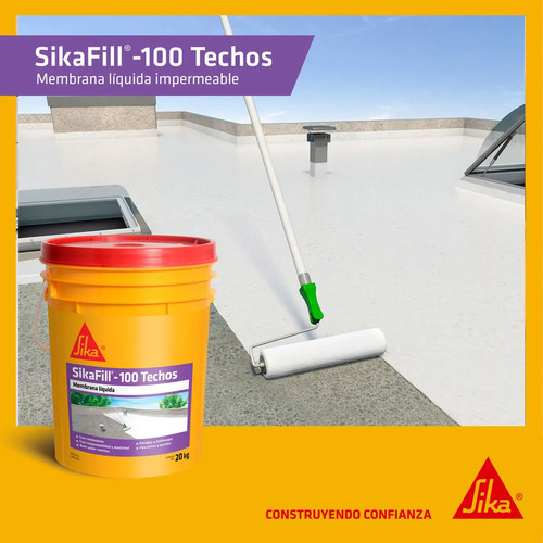 Membrana Líquida Sika Sikafill-100 Techos 20kg 20kg Kirkor - Imagen 3