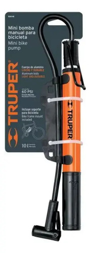 Inflador 28cm Adosable A Bicicleta Truper Excelente Calidad-