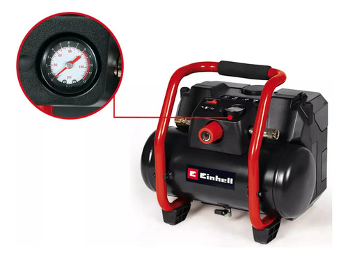Compresor Inalámbrico Einhell Te-ac 36/150 6 Lts 8 Bar Color Rojo - Imagen 5