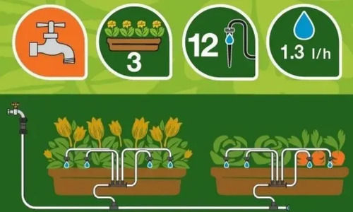 Kit De Riego Por Goteo Para Jardineras Y Macetas Elgo Cdk12 - Imagen 3