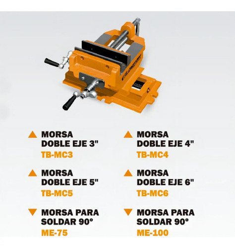 Morsa Cruz Doble Eje 3 Pulgadas Taladro Agujereador Lusqtoff - Imagen 4