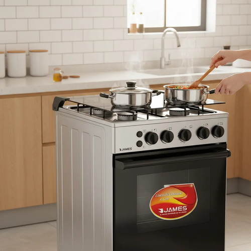 Cocina James C510 Color Inox Con Puerta Con Visor - Imagen 7