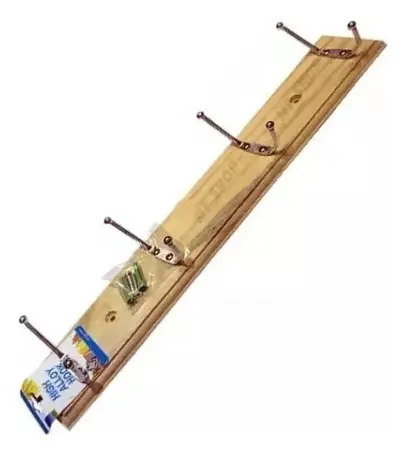 Perchero De Madera 4 Ganchos Despojador