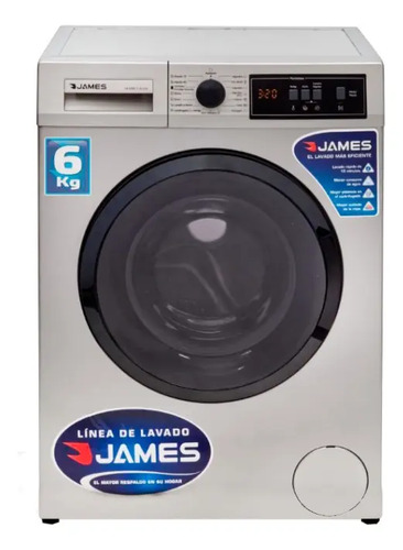 Lavarropas James Lr 6990 T Silver 6kg Carga Frontal Ehogar Color Gris
