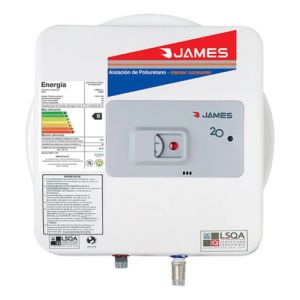 Calefon Termotanque James 20 Litros Acero Color Blanco