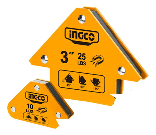 Set 6 Escuadras Magneticas Ingco Amwh6001