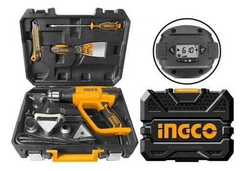 Pistola De Calor Ingco 2000w Hg200028-1 Pro 3 Niveles Con Di