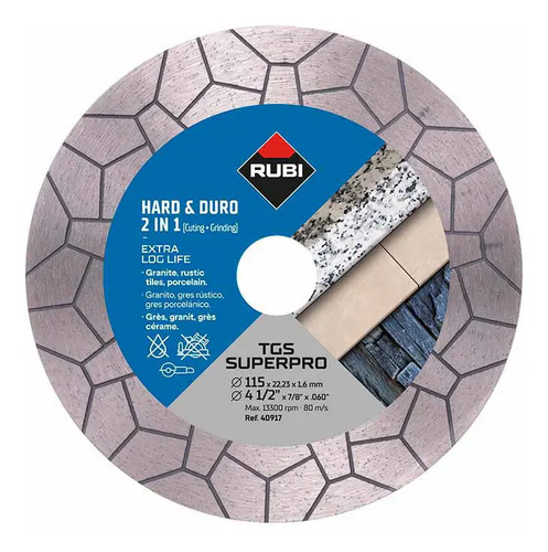 Disco Diamante Corte Y Desbaste Tgs 125 Super Pro Ref.40917