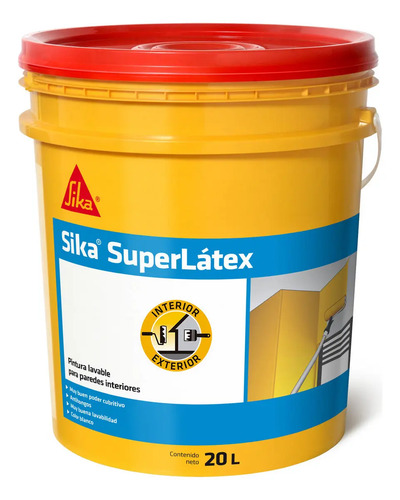Pintura Paredes Lavable Sika Super Latex 20 Lt Oferta