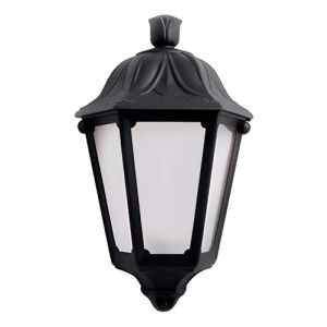 Farol Pared Colonial Negro Fumagalli 3 Caras E27 Ip55 Exterior