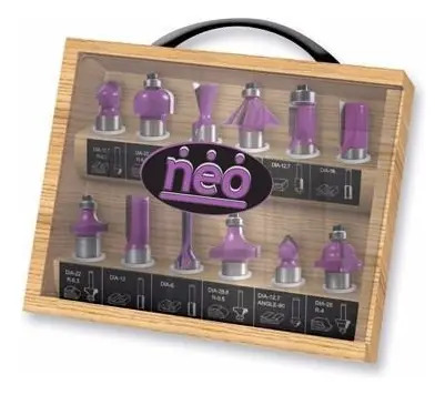 Juego De Fresas Para Router Fresadora Neo 12 Piezas 1/4 Kirk - Imagen 3