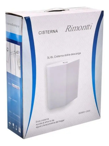 Cisterna De Pared Rimontti Doble Descarga 3 Y 6 Litros Gtia!