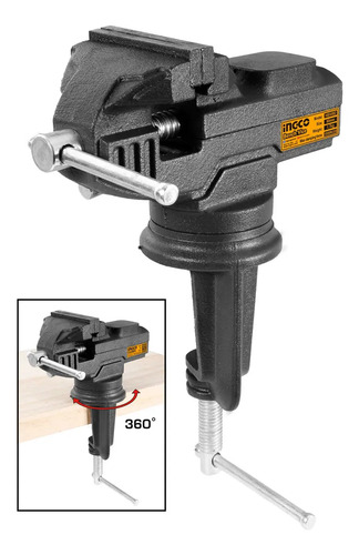 Morsa De Banco Mesa 60mm Ingco Hbv082 Giratoria Joyero - Imagen 2