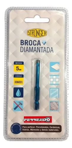 Mecha Broca Diamantada 5mm Stronger- Kirkor