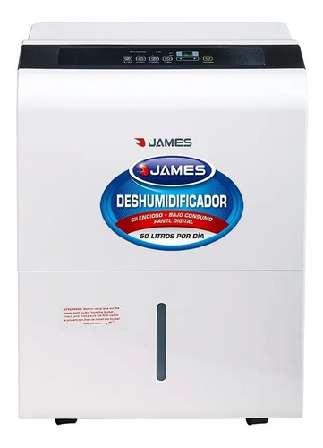 Deshumidificador James 50 Lts Digital Area Hasta 115m2 Blanco