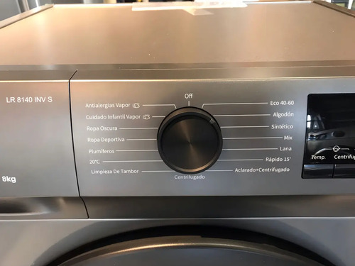 Lavarropas James Inverter De 8 Kg Carga Frontal Automático Silver - Imagen 5