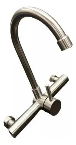Monocomando Palito Cocina Pared Rimontti Satinado Acero Inox - Imagen 2