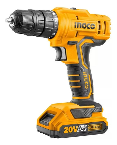 Taladro Atornillador 10mm Con 1 Bateria 20v Litio P20 Ingco