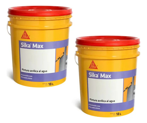 Pintura Interior Sika Max 18 + 18 + Bandeja + Rodillo Regalo