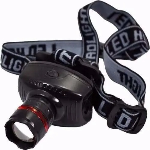 Linterna Cree Led De Cabeza / Minero Con Zoom A Pilas