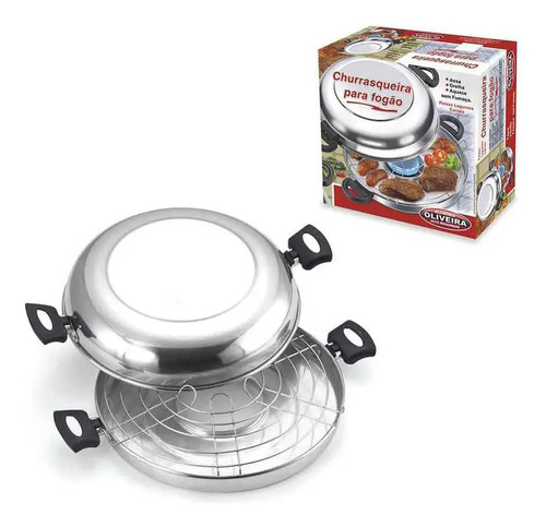 Barbacoa Para Hornalla Cocina Oliveira 30cm Aluminio Kirkor - Imagen 2