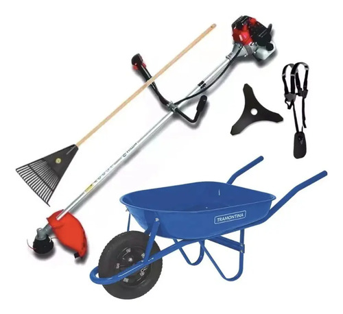 Bordeadora Desmalezadora Pro 52cc + Carretilla Kit Jardinero