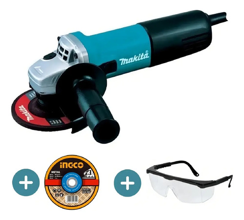 Miniamoladora Angular Makita 9557hng Color Turquesa 840 w 220 v + Accesorio - Imagen 3