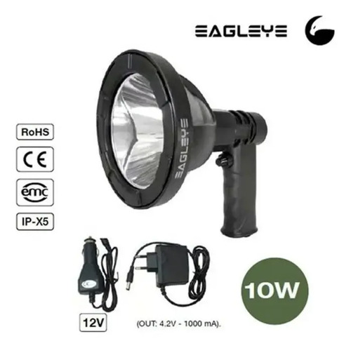 Foco Faro Led 10w Recargable Tipo Mulita Caza Pesca Kirkor - Imagen 3
