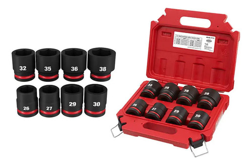 Kit Bocallave Milwaukee De Impacto Hexagonales Enc.3/4 8 Pza