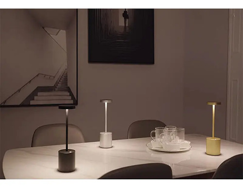 Portátil De Mesa Led Inalámbrica Usb Dorado - Imagen 4