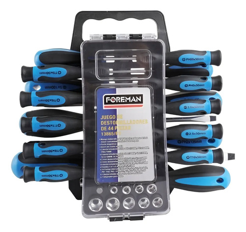 Juego De Destornilladores De 44 Pzs Foreman Profesional Kirk