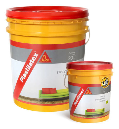 Combo Plastilatex Sika Pintura Interior 20l + 4l