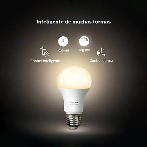 Kit 2 Lamp Led E27 9w 806lm 2700k + Bridge Hue - Imagen 3