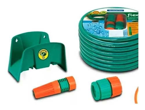 Kit Manguera Jardín Riego 15mts Acoples Soporte Tramontina - Imagen 3
